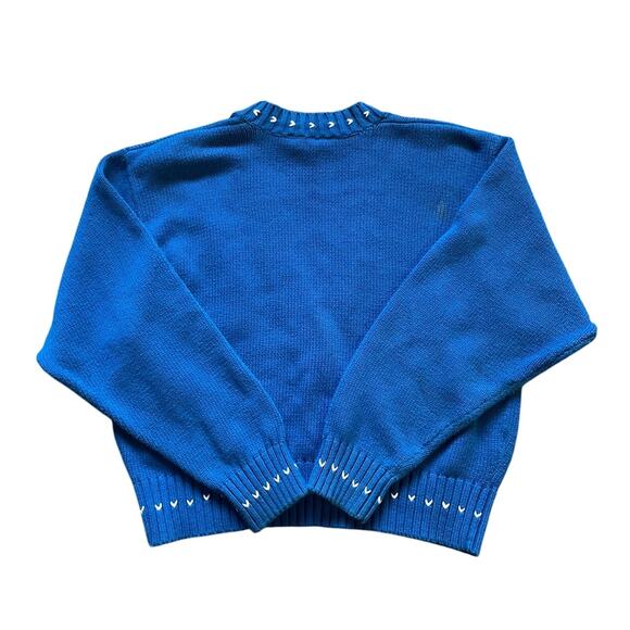 Liz Sport Womens/Teen Petite Cardigan Cropped V Neck Sz Large Cotton cottagecore - Picture 2 of 7